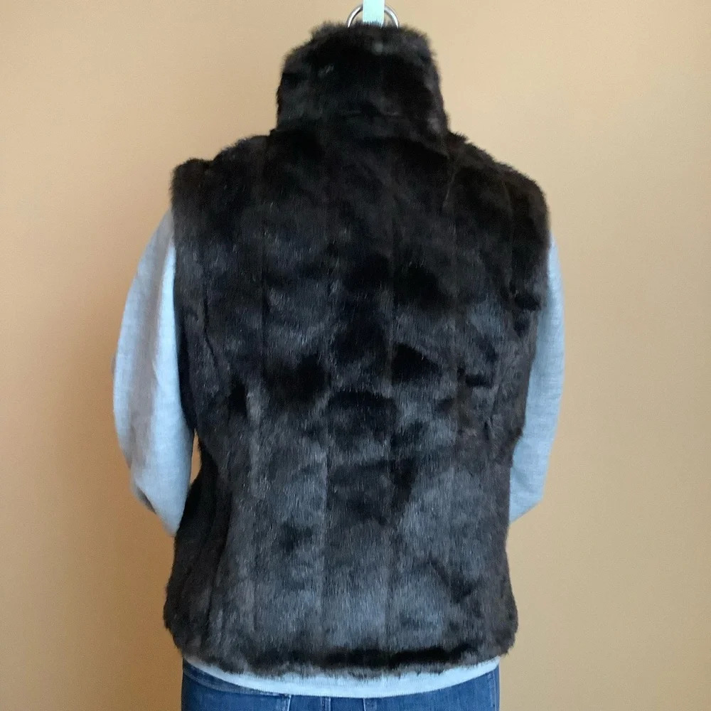 LE CHATEAU Faux Fur Mink Zip Vest Size S - Picture 5 of 15